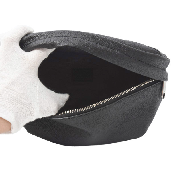 グッチ バッグ レディース メンズ ボディバッグ ショルダー レザー ブラック GUCCI 768111 AACXC 中古