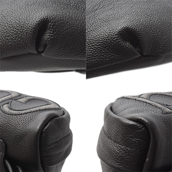 グッチ バッグ レディース メンズ ボディバッグ ショルダー レザー ブラック GUCCI 768111 AACXC 中古