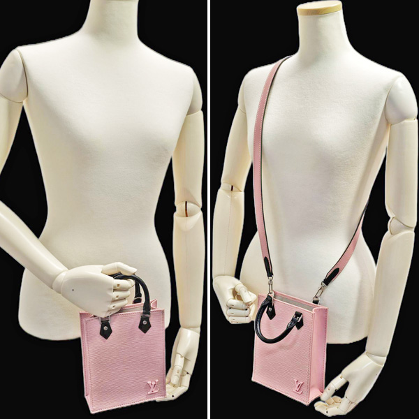 ルイヴィトン バッグ レディース エピ プティット サックプラ ミニ ショルダー トート 2WAY ローズバレリーヌ Louis Vuitton M69575 中古