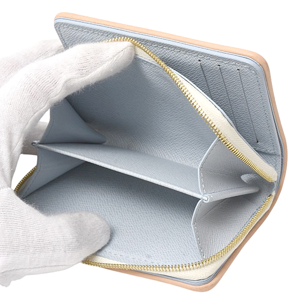 ルイヴィトン 財布 レディース モノグラムジャガード ポルトフォイユ ルー 2つ折り財布 ホワイト M83500 Louis Vuitton 中古