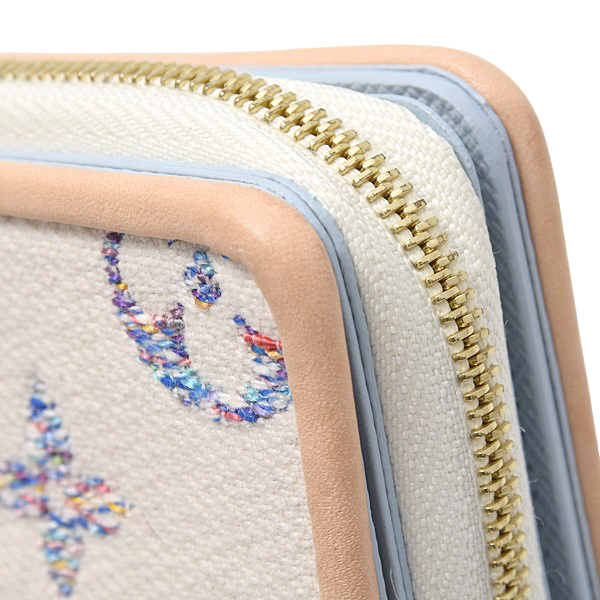 ルイヴィトン 財布 レディース モノグラムジャガード ポルトフォイユ ルー 2つ折り財布 ホワイト M83500 Louis Vuitton 中古