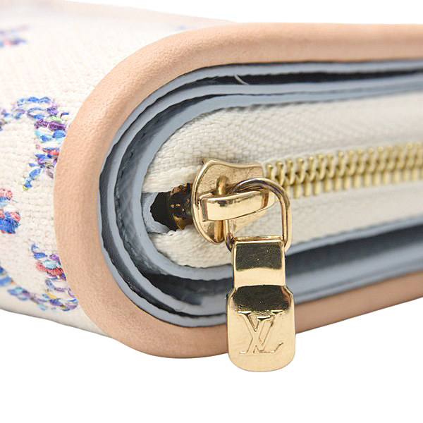 ルイヴィトン 財布 レディース モノグラムジャガード ポルトフォイユ ルー 2つ折り財布 ホワイト M83500 Louis Vuitton 中古