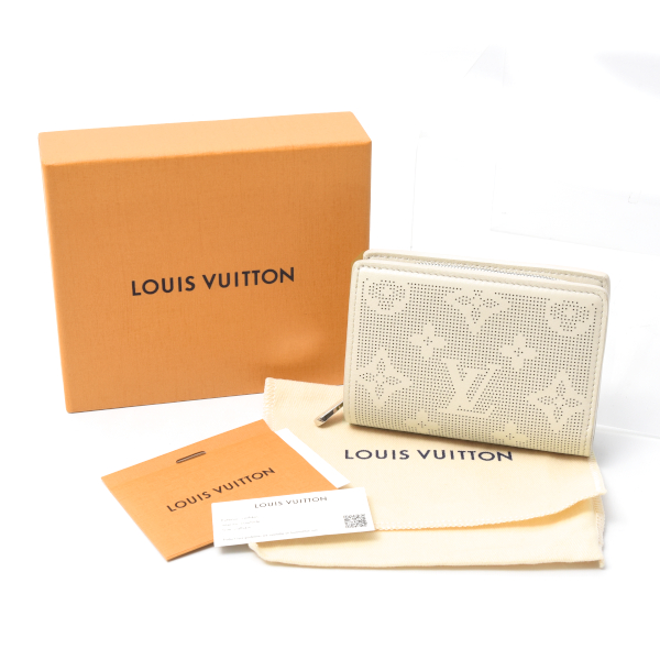 ルイヴィトン ポルトフォイユクレア モノグラムマヒナ 二つ折り財布 コンパクトウォレット クオーツ M83075 Louis Vuitton 中古