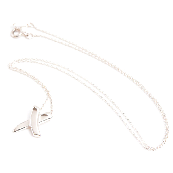 ティファニー ネックレス レディース パロマピカソ キス ネックレス シルバー TIFFANY SV925 中古