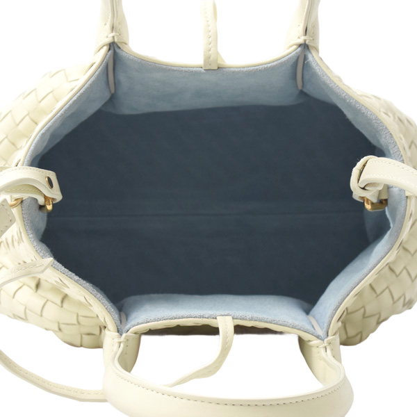 ボッテガヴェネタ バッグ レディース カーフ スモール ピナコテーカ イントレチャート ショルダーバッグ シーソルト/アイス カーフ BOTTEGA VENETA 中古