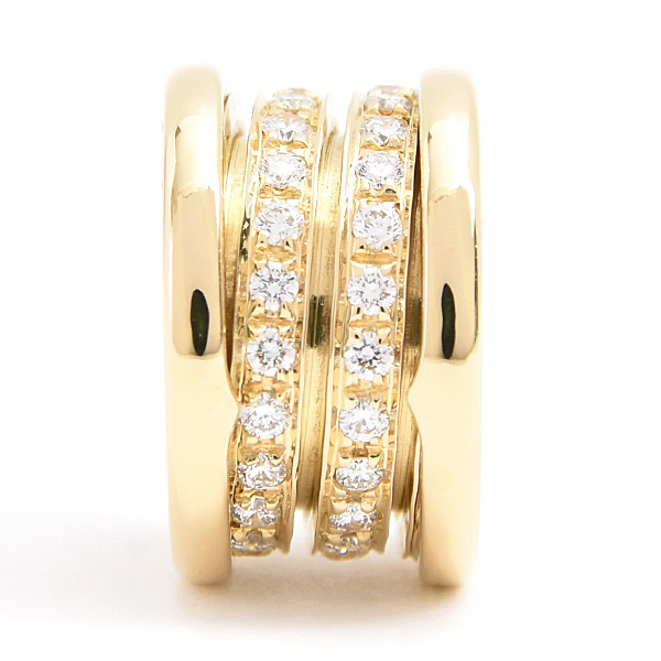 ブルガリ ペンダント レディース メンズ ビーゼロワン B-ZERO1 ダイヤ ペンダントトップ イエローゴールド 750YG BVLGARI 中古