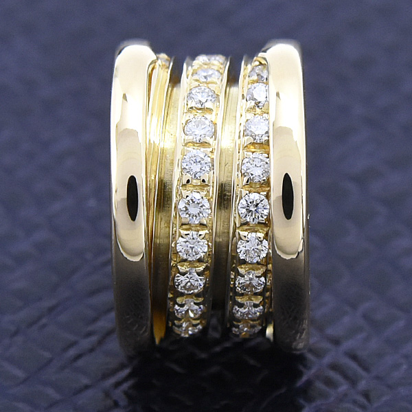 ブルガリ ペンダント レディース メンズ ビーゼロワン B-ZERO1 ダイヤ ペンダントトップ イエローゴールド 750YG BVLGARI 中古