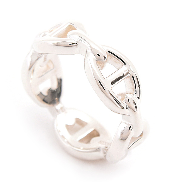 エルメス 指輪 レディース シェーヌダンクル アンシュネ PM 53号 実寸13号 シルバー SV925 HERMES 中古