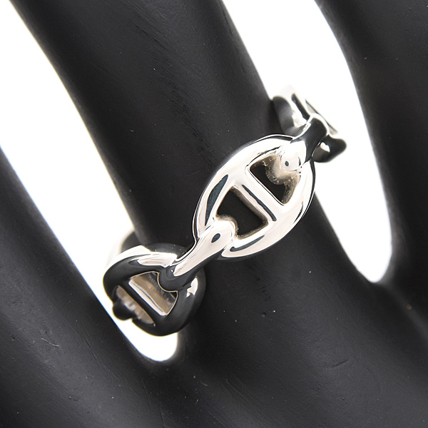 エルメス 指輪 レディース シェーヌダンクル アンシュネ PM 53号 実寸13号 シルバー SV925 HERMES 中古