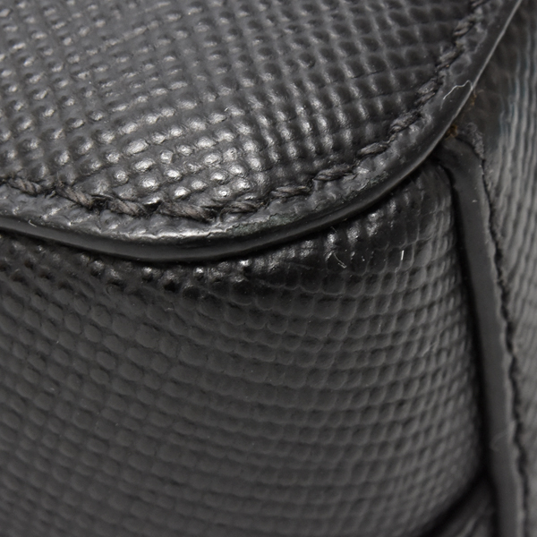 プラダ バッグ メンズ ロゴ ショルダーバッグ クロスボディバッグ サフィアーノ ブラック 2VH040 PRADA 中古