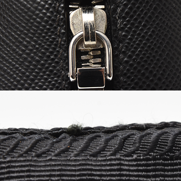 プラダ バッグ メンズ ロゴ ショルダーバッグ クロスボディバッグ サフィアーノ ブラック 2VH040 PRADA 中古