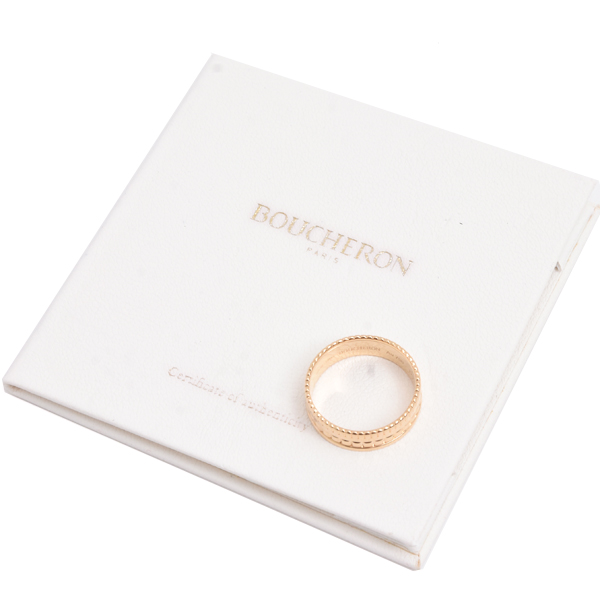 ブシュロン 指輪 メンズ キャトルラディアント スモール リング 70号 保証書付 ゴールド BOUCHERON 750YG 中古