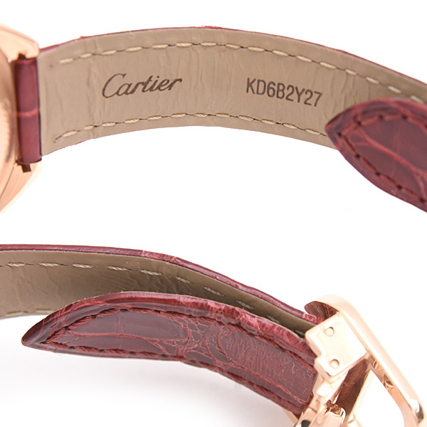 カルティエ 時計 レディース クレ ドゥ カルティエ 31mm ダイヤベゼル 自動巻 シルバー文字盤 ピンクゴールド 750PG Cartier WJCL0047 中古