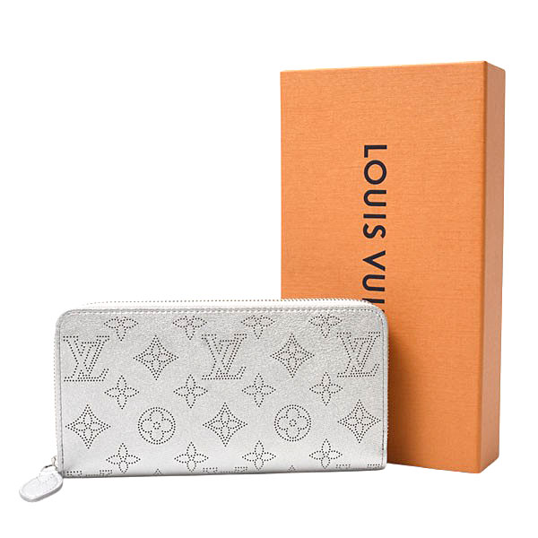 ルイヴィトン 財布 レディース マヒナ ジッピーウォレット ラウンドファスナー長財布 シルバー M26940 Louis Vuitton 中古