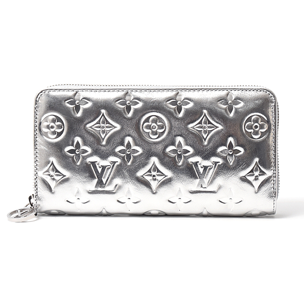 ルイヴィトン 財布 レディース LVスキー クッサン ジッピーウォレット 日本限定 長財布 シルバー ラムレザー M26771 Louis Vuitton 未使用展示品