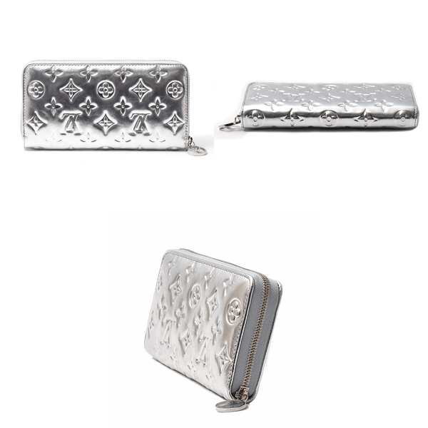 ルイヴィトン 財布 レディース LVスキー クッサン ジッピーウォレット 日本限定 長財布 シルバー ラムレザー M26771 Louis Vuitton 未使用展示品