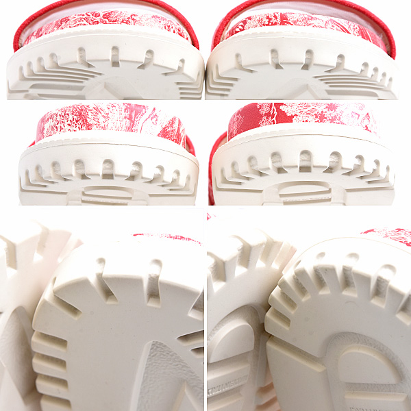 クリスチャンディオール サンダル レディース Dway スライド トワルドゥジュイ 36.5 23.5 レッド Christian Dior KCQ550TJE コットン 中古