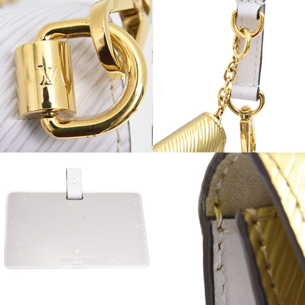 ルイヴィトン バッグ レディース ツイストPM エピ ホワイト レザー LOUIS VUITTON M59886 中古