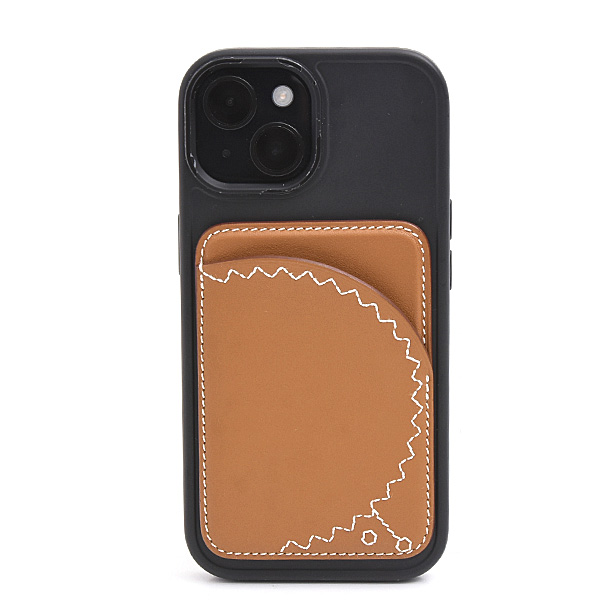 エルメス カードケース メンズ レディース エマン エリッソン ハリネズミ B刻 マグセーフ マグネット ゴールド スイフト HERMES 中古