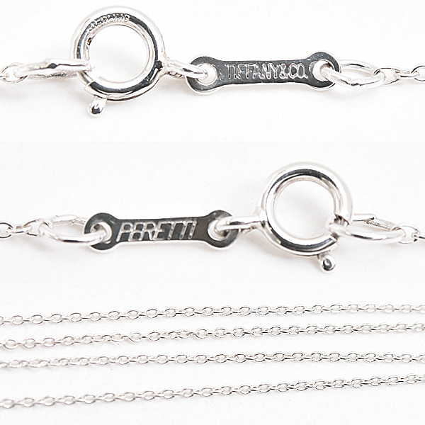 ティファニー ネックレス レディース ビーン デザイン ペンダント スターリングシルバー エルサ ペレッティ SV925 TIFFANY 中古