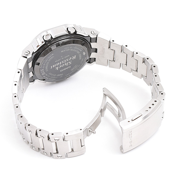 カシオ 時計 メンズ G-SHOCK Gショック フルメタル 5000シリーズ ソーラー発電式 ステンレス デジタル文字盤 CASIO GMW-B5000D-2JF 中古