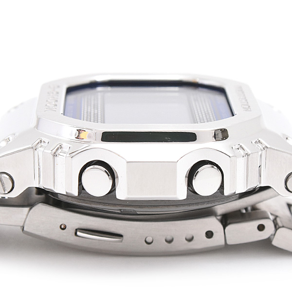 カシオ 時計 メンズ G-SHOCK Gショック フルメタル 5000シリーズ ソーラー発電式 ステンレス デジタル文字盤 CASIO GMW-B5000D-2JF 中古