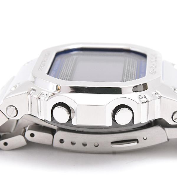 カシオ 時計 メンズ G-SHOCK Gショック フルメタル 5000シリーズ ソーラー発電式 ステンレス デジタル文字盤 CASIO GMW-B5000D-2JF 中古