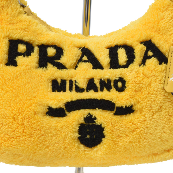 プラダ バッグ レディース テリー ミニ Re-Edition2000 ハンドバッグ パイル イエロー PRADA 1NE515 中古
