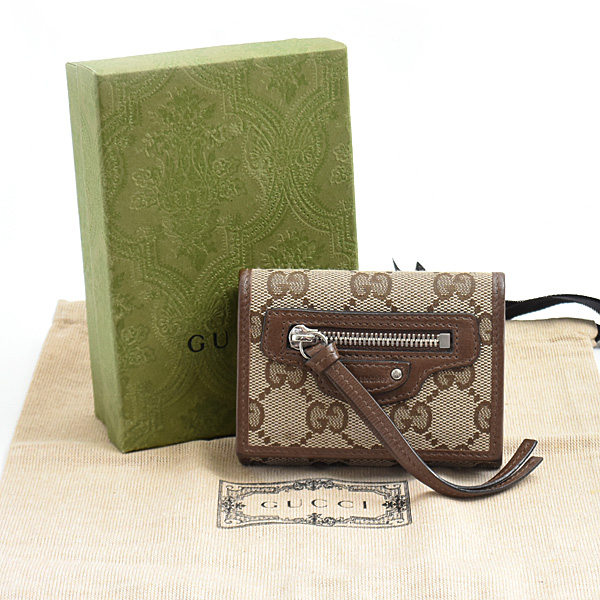 グッチ 財布 レディース ザ ハッカープロジェクト コンパクトウォレット バレンシアガ コラボ GGキャンバス GUCCI 681708 中古