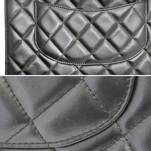 シャネル バッグ レディース マトラッセ チェーン トート ショルダー 肩掛け カーフレザー ランダム ブラック CHANEL 中古