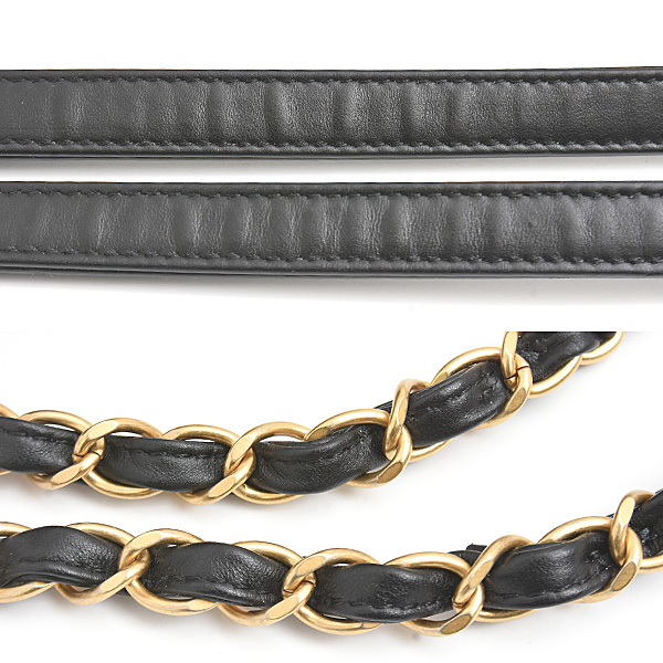 シャネル バッグ レディース マトラッセ チェーン トート ショルダー 肩掛け カーフレザー ランダム ブラック CHANEL 中古