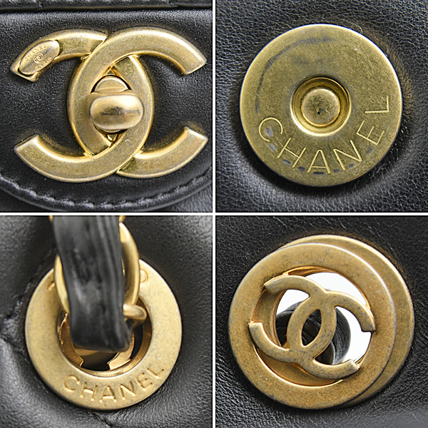 シャネル バッグ レディース マトラッセ チェーン トート ショルダー 肩掛け カーフレザー ランダム ブラック CHANEL 中古