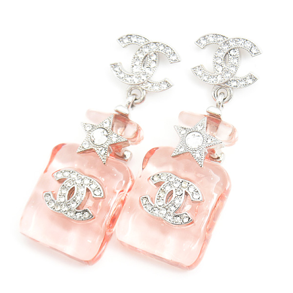 シャネル ピアス レディース パフューム ボトル ラインストーン B23S ピンク CHANEL 中古