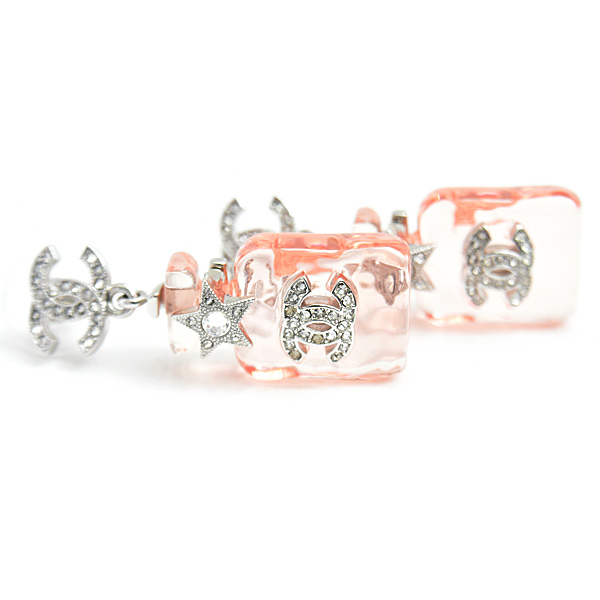 シャネル ピアス レディース パフューム ボトル ラインストーン B23S ピンク CHANEL 中古