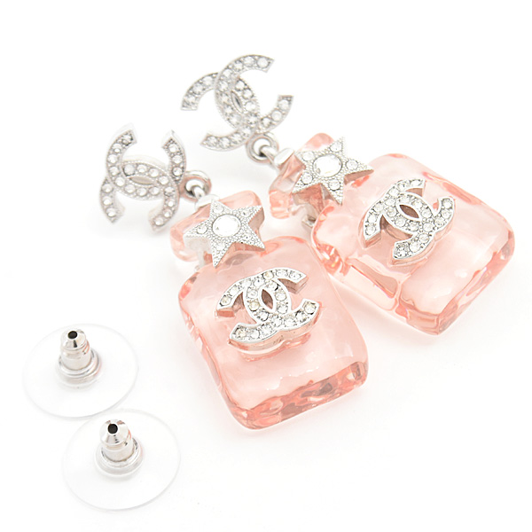 シャネル ピアス レディース パフューム ボトル ラインストーン B23S ピンク CHANEL 中古