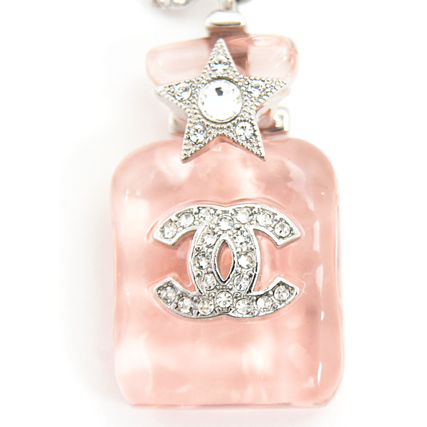 シャネル ピアス レディース パフューム ボトル ラインストーン B23S ピンク CHANEL 中古