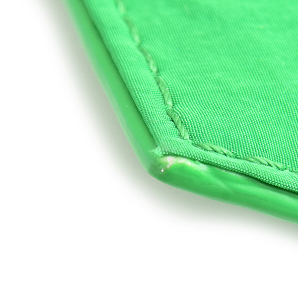 ボッテガヴェネタ バッグ メンズ クラッチ セカンドバッグ エナメル シワ加工 パテント グリーン BOTTEGA VENETA 中古