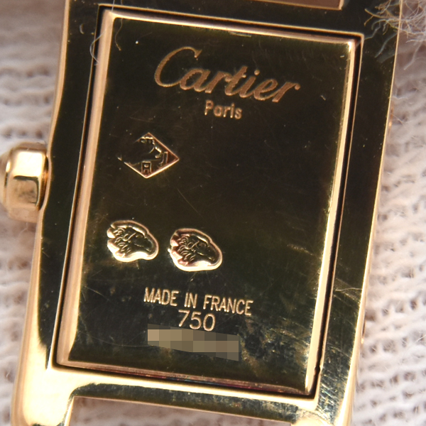 カルティエ ペンダント ユニセックス タンクアメリカン ウォッチ チャーム イエローゴールド Cartier 750YG 中古