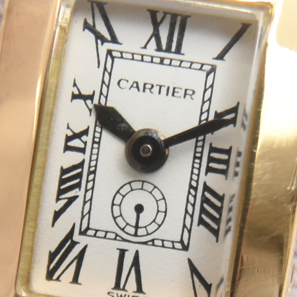 カルティエ ペンダント ユニセックス タンクアメリカン ウォッチ チャーム イエローゴールド Cartier 750YG 中古