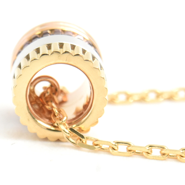 ブシュロン ネックレス レディース キャトルクラシック スモール ダイヤ ネックレス ゴールド BOUCHERON 750YG×WG×PG 中古