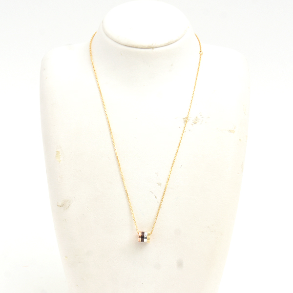 ブシュロン ネックレス レディース キャトルクラシック スモール ダイヤ ネックレス ゴールド BOUCHERON 750YG×WG×PG 中古