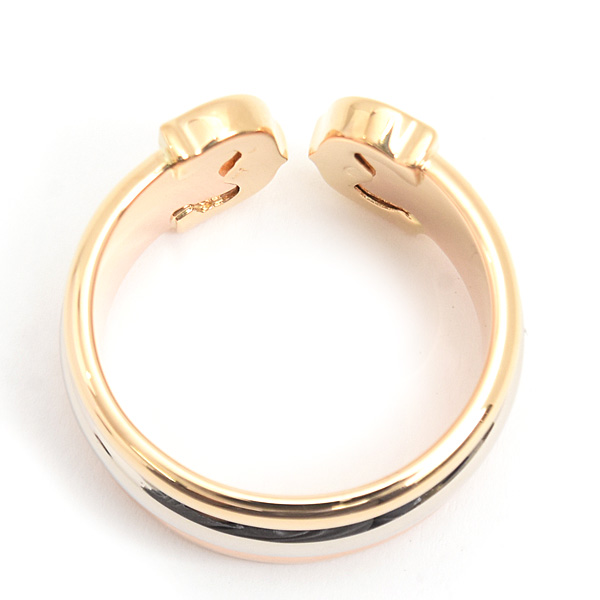 カルティエ 指輪 レディース メンズ 2C リング LM 54号 実寸15.5号 ドゥーブルC ゴールド 750YG×WG×PG Cartier 中古