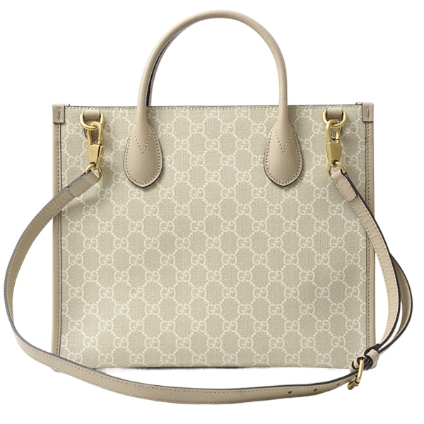 グッチ バッグ レディース メンズ トートバッグ GGスプリーム インターロッキングG PVC ベージュ系 GUCCI 659983 中古
