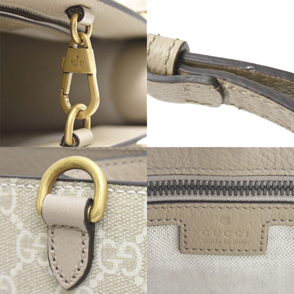 グッチ バッグ レディース メンズ トートバッグ GGスプリーム インターロッキングG PVC ベージュ系 GUCCI 659983 中古