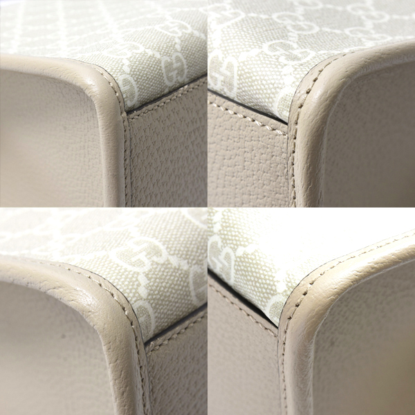 グッチ バッグ レディース メンズ トートバッグ GGスプリーム インターロッキングG PVC ベージュ系 GUCCI 659983 中古