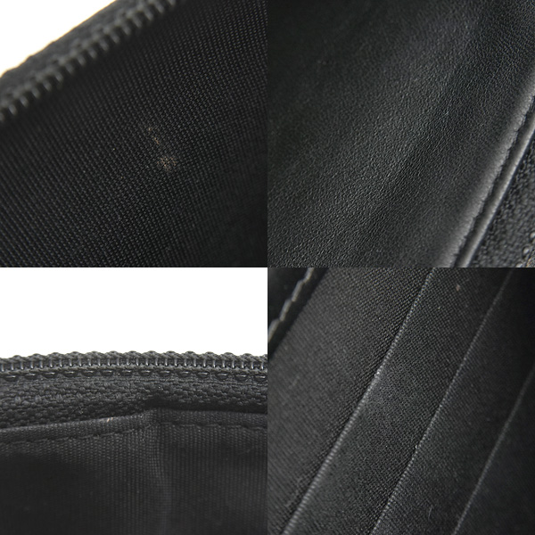 シャネル バッグ レディース エアライン チェーンウォレット マトラッセ ラムスキン ブルー ブラック CHANEL 中古