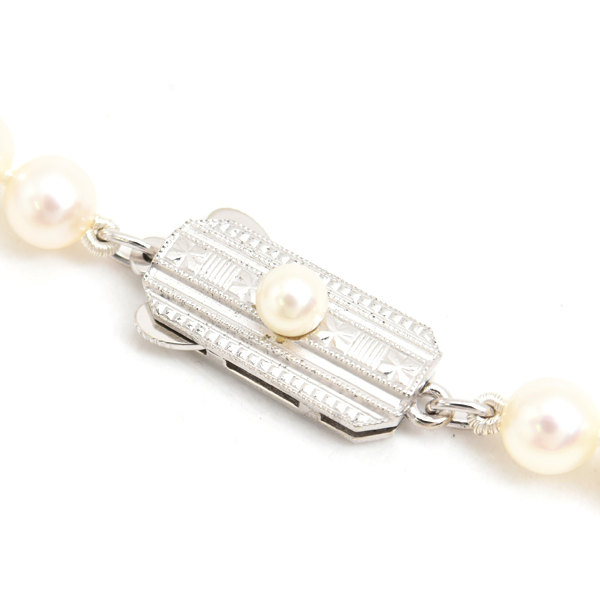 ミキモト ネックレス レディース ベビーパール ネックレス 4.9mm～5.4mm シルバー MIKIMOTO SV925 中古