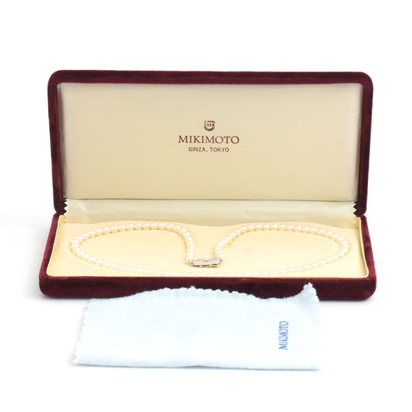 ミキモト ネックレス レディース ベビーパール ネックレス 4.9mm～5.4mm シルバー MIKIMOTO SV925 中古