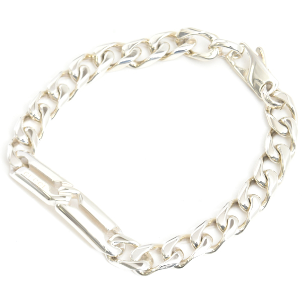 グッチ ブレス メンズ ノット インフィニティ チェーン ブレスレット 18サイズ シルバー GUCCI SV925 中古