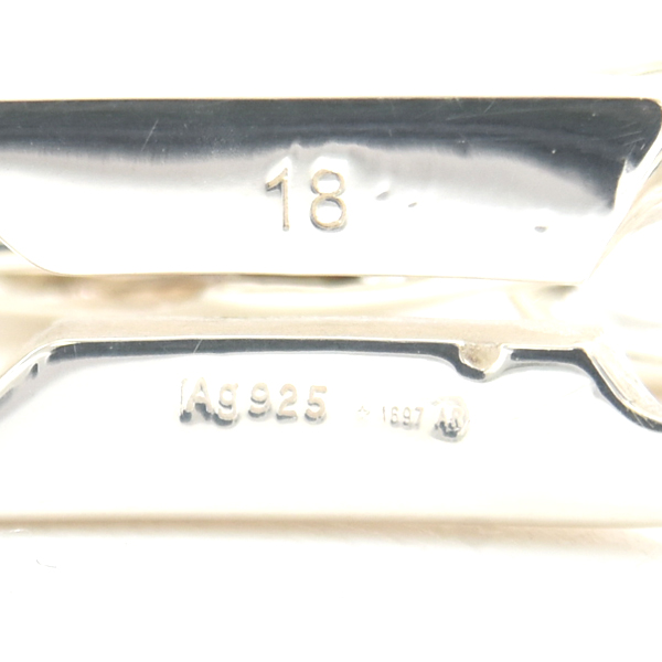 グッチ ブレス メンズ ノット インフィニティ チェーン ブレスレット 18サイズ シルバー GUCCI SV925 中古